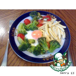Рецепт Макароны (Паста) с овощами и яйцом