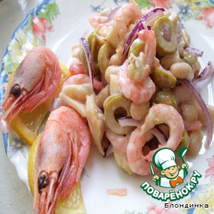 Рецепт Салат из морепродуктов "Мужнина радость"