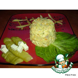 Рецепт Куриный салат с омлетом