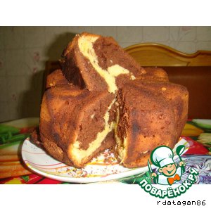 Рецепт Мраморный кекс с орехами