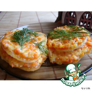 Рецепт Закуска из моркови по-корейски и сыра «Башенки-антигриппин»