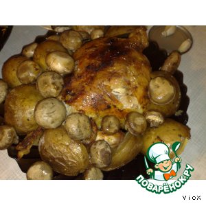 Рецепт: Курица гриль+гарнир