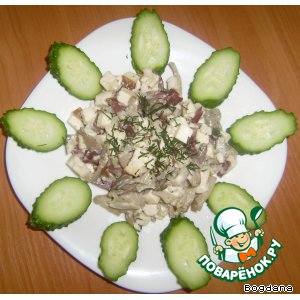 Рецепт Тeпленький грибной салатик