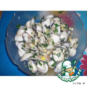 Рецепт Белые моллюски с лимоном - ameijoas
