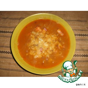 Рецепт Суп из чечевицы с пастой