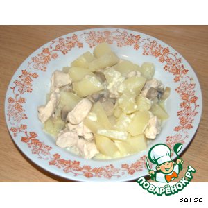 Рецепт Картошка с курицей и грибами