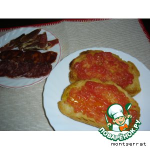 Рецепт Pan con tomate - хлеб с помидорами