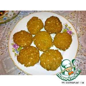 Рецепт Печенье с арахисовым маслом и овсяными хлопьями