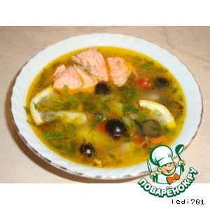 Рецепт Овощной суп из форели