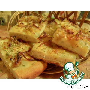 Рецепт Луковая focaccia (фокача)