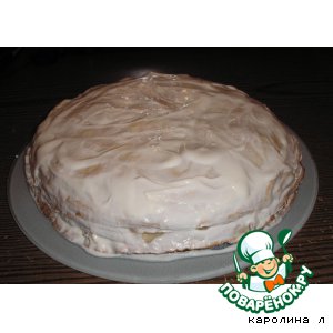 Рецепт Сырно-блинный  пирог