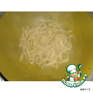 Рецепт Домашняя лапша (tagliatelle fattein casa)