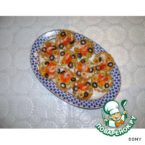 Рецепт Тарталетки с огурцами и креветками