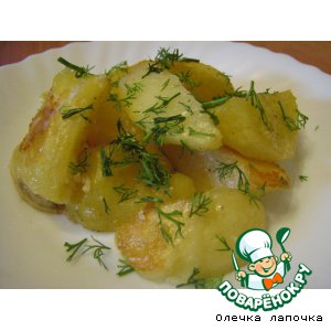 Рецепт Запеченный картофель с чесноком