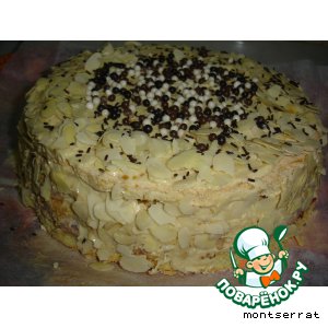 Рецепт Белково-бисквитный торт с мраморным кремом