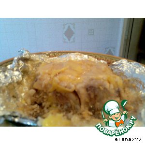Рецепт Запечeнное мясо с кабачками и сыром