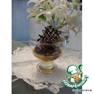 Рецепт Шоколадный мусс на мандариновой "подушке"