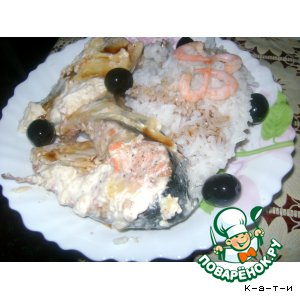 Рецепт: Рыба с рисом в пароварке