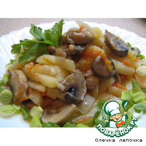 Рецепт Картофель, тушенный с грибами