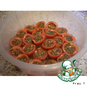 Рецепт: Соленые фаршированные помидоры