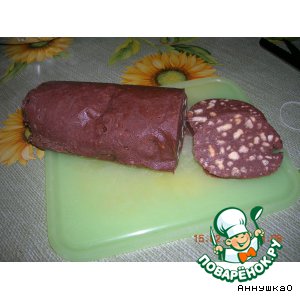Рецепт Шоколадная колбаска "Сосед"