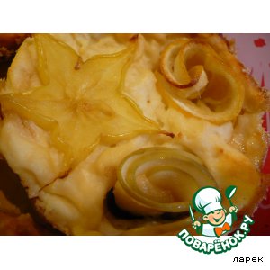 Рецепт Запеканка творожная порционная с лимоном и яблоками