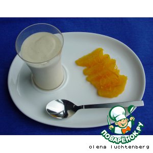 Рецепт Ванильный баварский крем с апельсиновым салатом