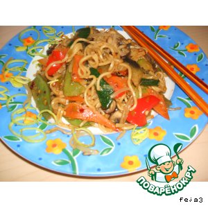 Рецепт Овощи  с китайской вермишелью