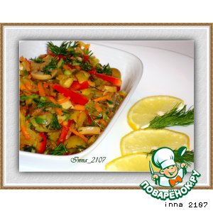 Рецепт: Салат из грибов с оливками