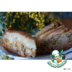 Рецепт Пряный пирог-торт с грушами и кардамоном