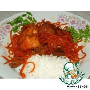 Рецепт Мясо с корейской морковью