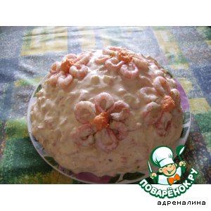 Рецепт Салат "Розовые мечты креветки"