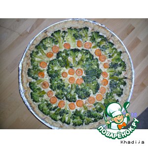 Рецепт Овощной пирог с брокколи под соусом карри