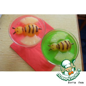 Рецепт Творожно-желейный десерт "Пчелка"