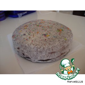 Рецепт Бисквитный торт с кремом из творога