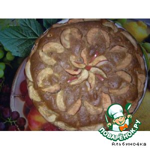 Рецепт: Пирог яблочный с корицей