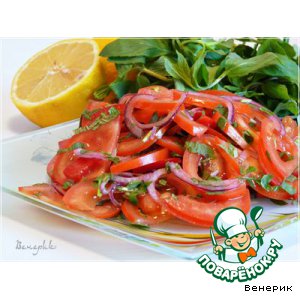 Рецепт: Салат из помидоров с мятой