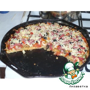 Рецепт Пицца на кефирном тесте
