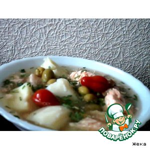 Рецепт Суп рыбный с маринованными помидорками