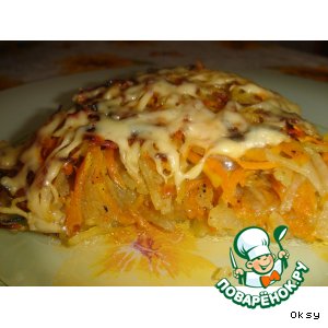Рецепт Картофельно-морковная запеканка