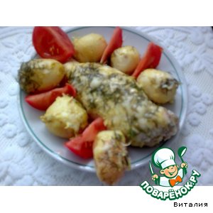 Рецепт Куриные грудки, запеченные с молодым картофелем