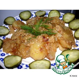 Рецепт Пряная картошка с кунжутом