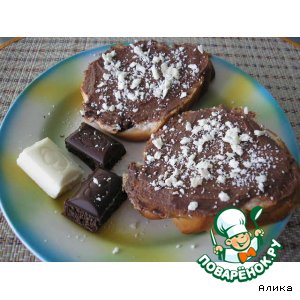 Рецепт Бутерброды с жидким шоколадом