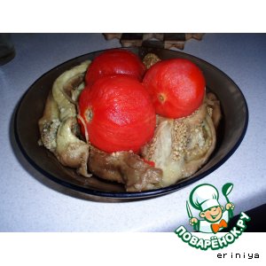 Рецепт: Консервированные печеные баклажаны