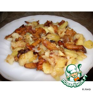 Рецепт Жареный картофель с лисичками