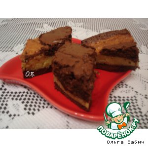 Рецепт Шоколадно-творожное пирожное