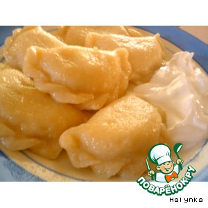 Рецепт Вареники польские с картофелем и творогом или pierogi "Ruskie""