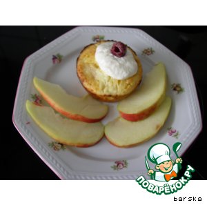 Рецепт Творожно-яблочные кексики (маффины или запеканка)