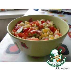 Рецепт Весенний салат со вкусной заправкой
