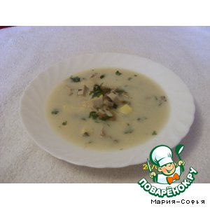 Рецепт Рисовый суп с сыром и грибами